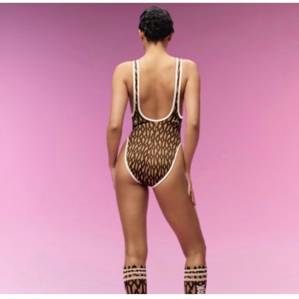 Adidas x Ivy Park Reversible Swim One Piece Monogram | Shock Pink 1X